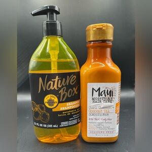 Nature Box Shampoo with 100% Cold Pressed Macadamia Oil and Maui Conditioner NWT